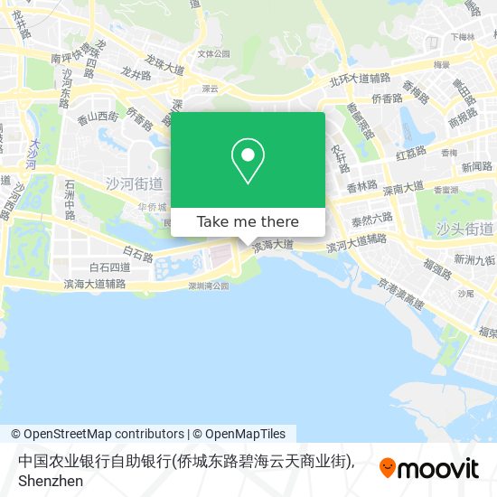 中国农业银行自助银行(侨城东路碧海云天商业街) map