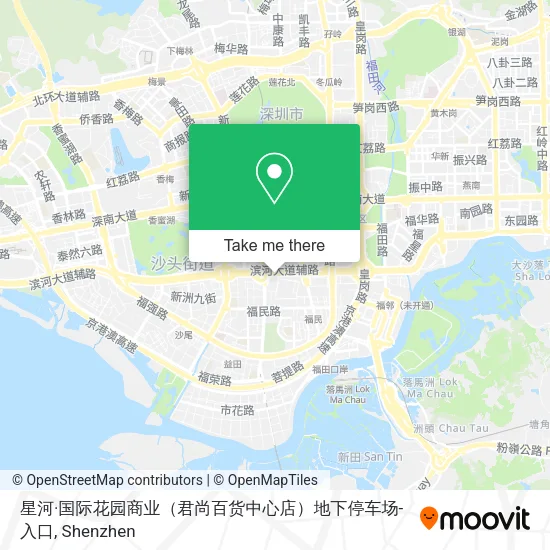 星河·国际花园商业（君尚百货中心店）地下停车场-入口 map