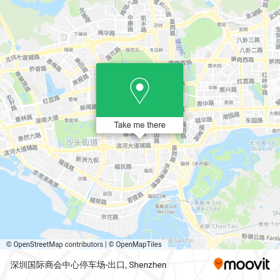 深圳国际商会中心停车场-出口 map