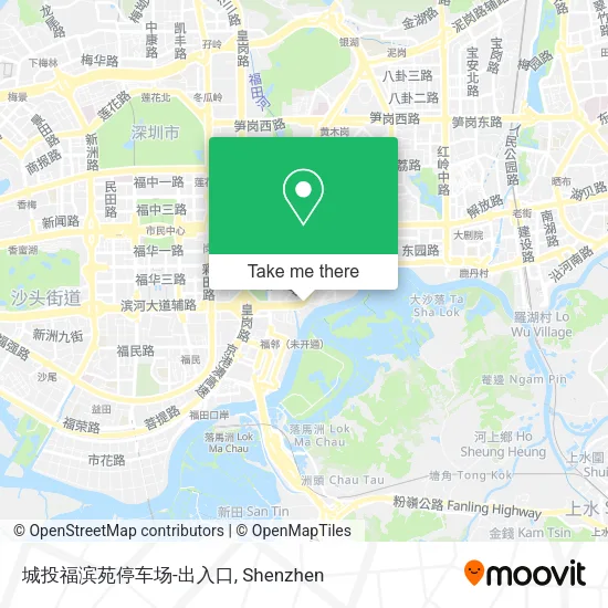 城投福滨苑停车场-出入口 map