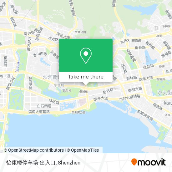 怡康楼停车场-出入口 map