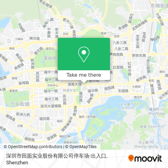 深圳市田面实业股份有限公司停车场-出入口 map