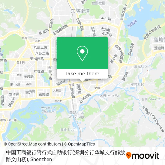 中国工商银行附行式自助银行(深圳分行华城支行解放路文山楼) map