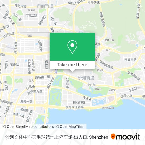 沙河文体中心羽毛球馆地上停车场-出入口 map