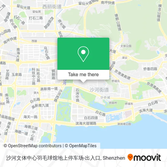 沙河文体中心羽毛球馆地上停车场-出入口 map