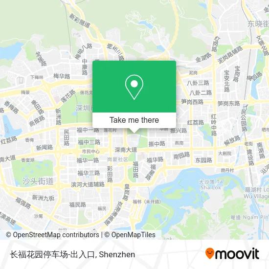 长福花园停车场-出入口 map