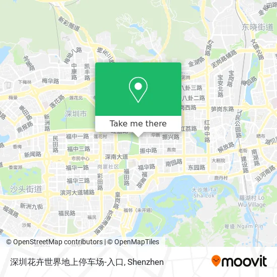深圳花卉世界地上停车场-入口 map