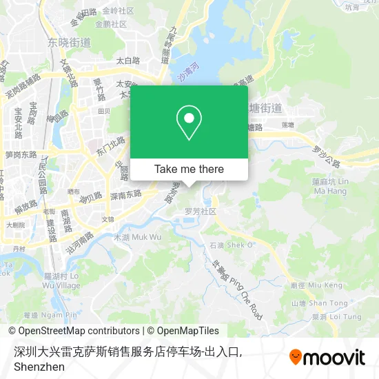 深圳大兴雷克萨斯销售服务店停车场-出入口 map