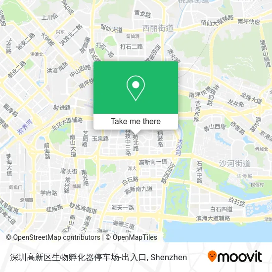 深圳高新区生物孵化器停车场-出入口 map