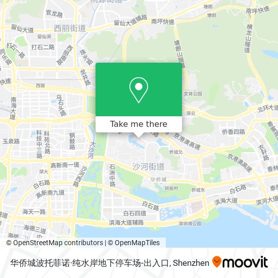 华侨城波托菲诺·纯水岸地下停车场-出入口 map