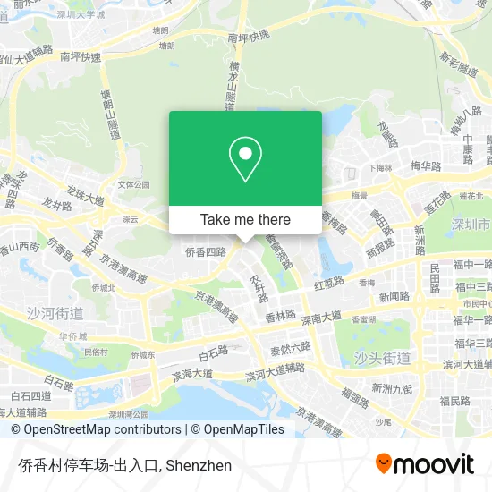 侨香村停车场-出入口 map