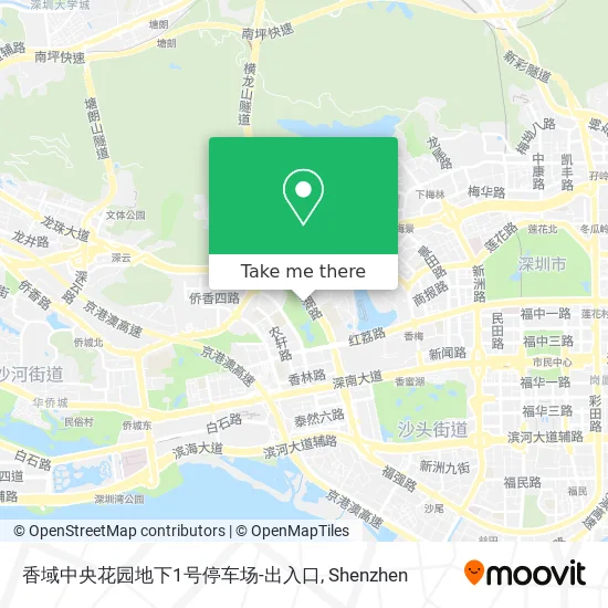 香域中央花园地下1号停车场-出入口 map