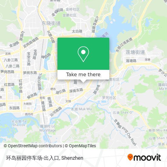 环岛丽园停车场-出入口 map