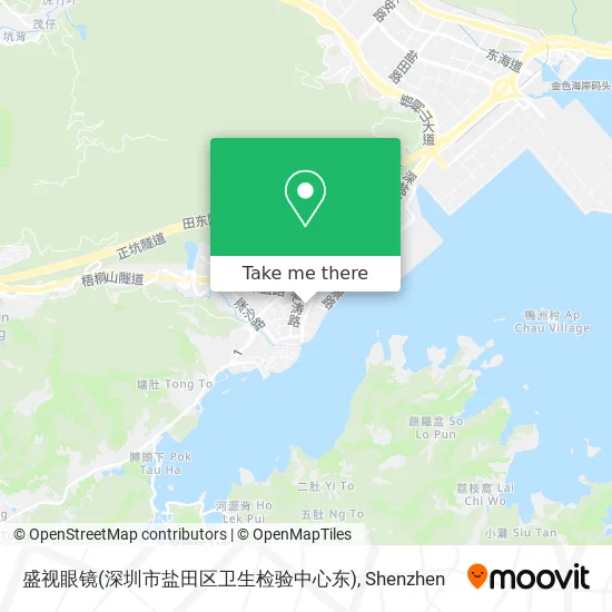 盛视眼镜(深圳市盐田区卫生检验中心东) map
