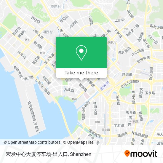 宏发中心大厦停车场-出入口 map