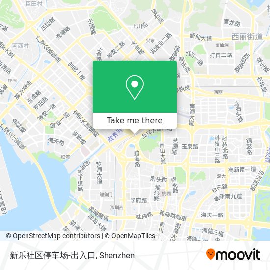 新乐社区停车场-出入口 map