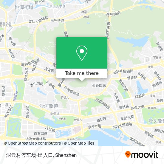 深云村停车场-出入口 map