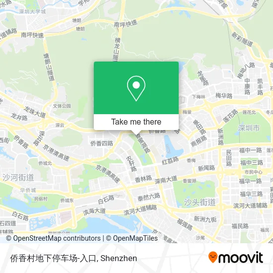 侨香村地下停车场-入口 map