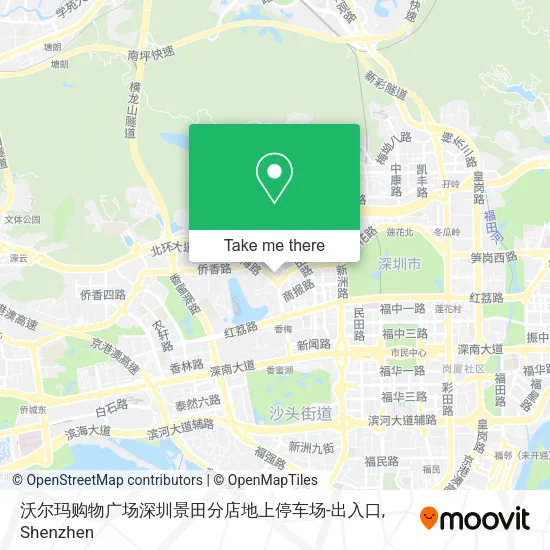 沃尔玛购物广场深圳景田分店地上停车场-出入口 map