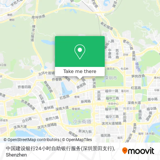 中国建设银行24小时自助银行服务(深圳景田支行) map