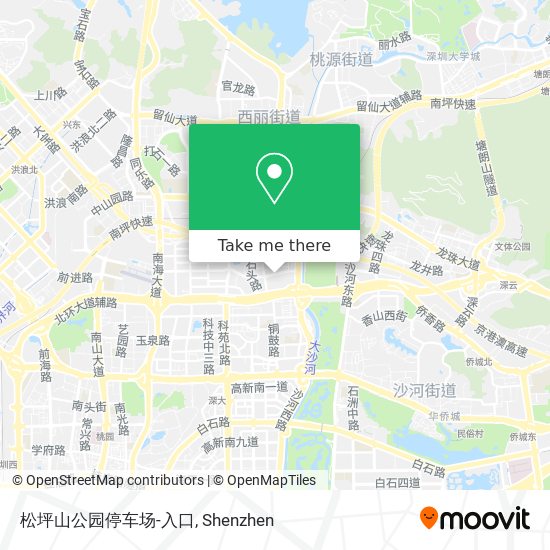 松坪山公园停车场-入口 map