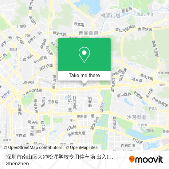 深圳市南山区大冲松坪学校专用停车场-出入口 map