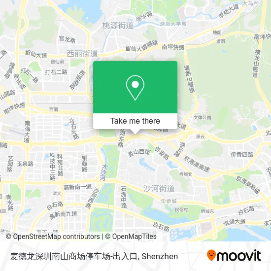 麦德龙深圳南山商场停车场-出入口 map