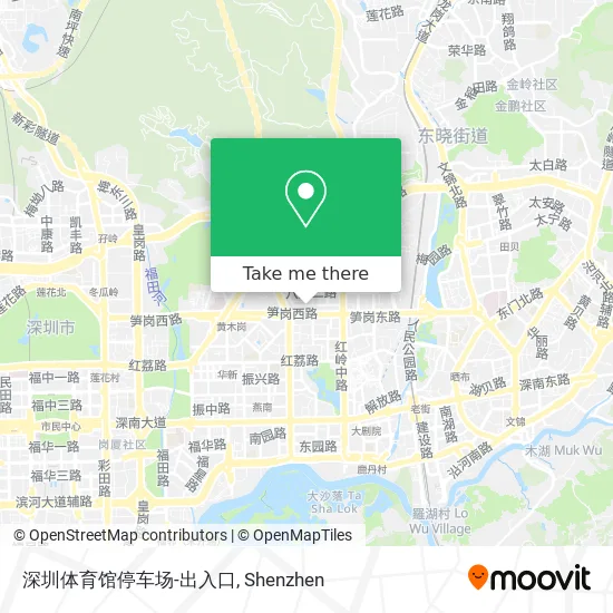 深圳体育馆停车场-出入口 map