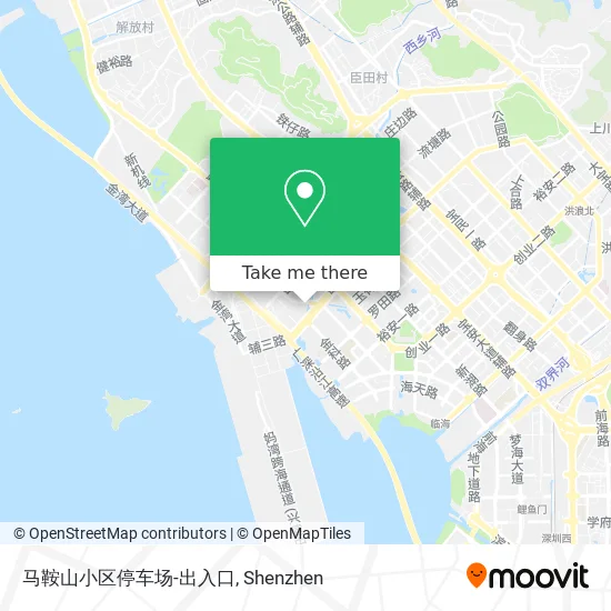 马鞍山小区停车场-出入口 map