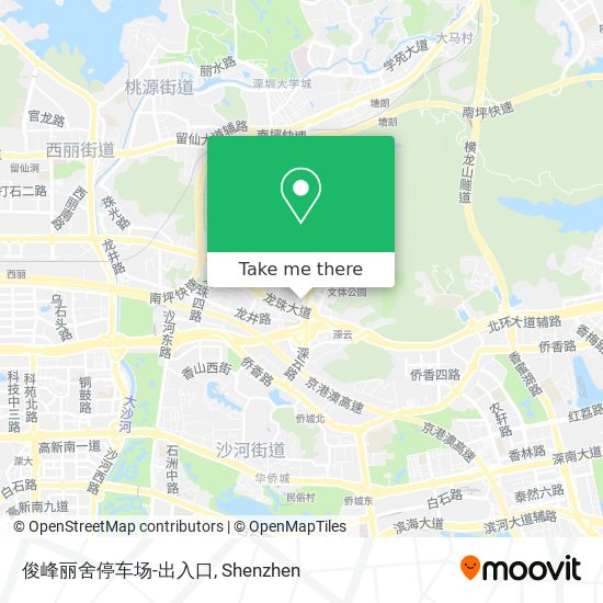 俊峰丽舍停车场-出入口 map