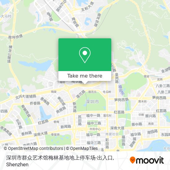 深圳市群众艺术馆梅林基地地上停车场-出入口 map