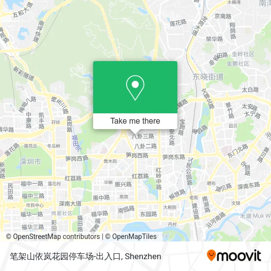 笔架山依岚花园停车场-出入口 map