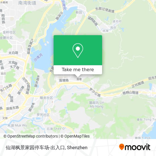 仙湖枫景家园停车场-出入口 map