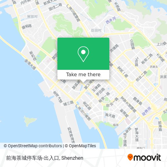 前海茶城停车场-出入口 map