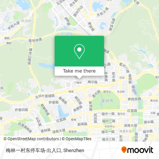 梅林一村东停车场-出入口 map
