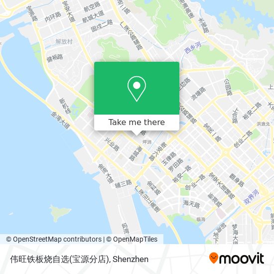 伟旺铁板烧自选(宝源分店) map