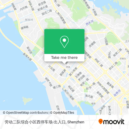 劳动二队综合小区西停车场-出入口 map