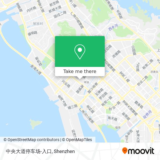 中央大道停车场-入口 map