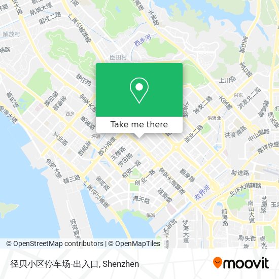 径贝小区停车场-出入口 map
