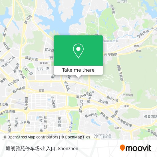 塘朗雅苑停车场-出入口 map
