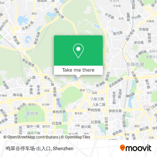 鸣翠谷停车场-出入口 map
