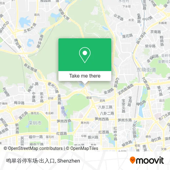 鸣翠谷停车场-出入口 map