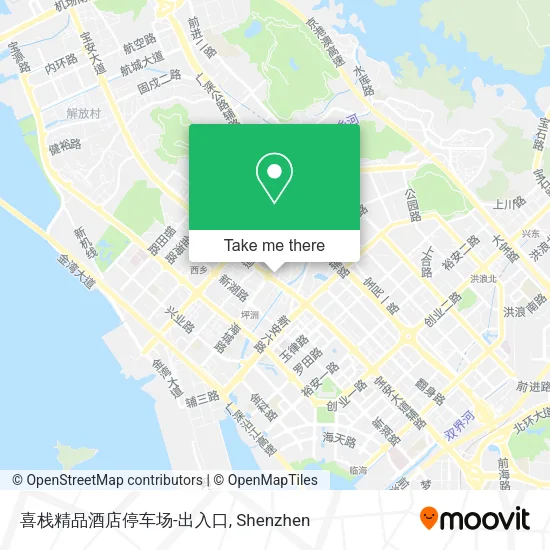 喜栈精品酒店停车场-出入口 map