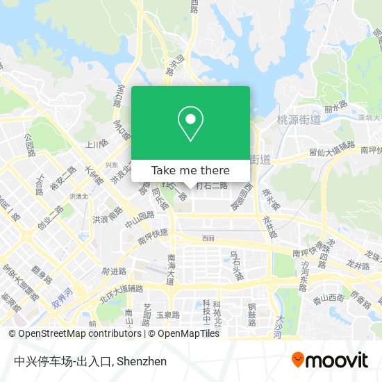 中兴停车场-出入口 map