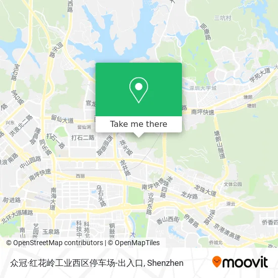 众冠·红花岭工业西区停车场-出入口 map