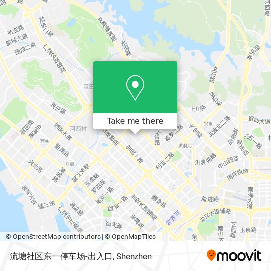 流塘社区东一停车场-出入口 map