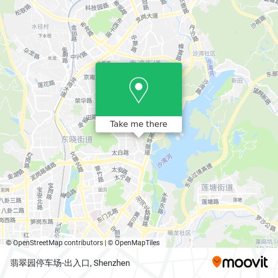 翡翠园停车场-出入口 map