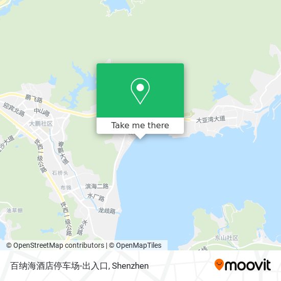 百纳海酒店停车场-出入口 map