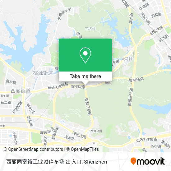 西丽同富裕工业城停车场-出入口 map