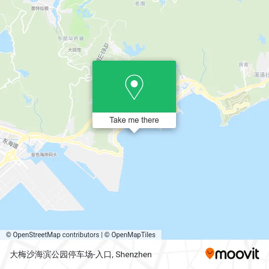 大梅沙海滨公园停车场-入口 map